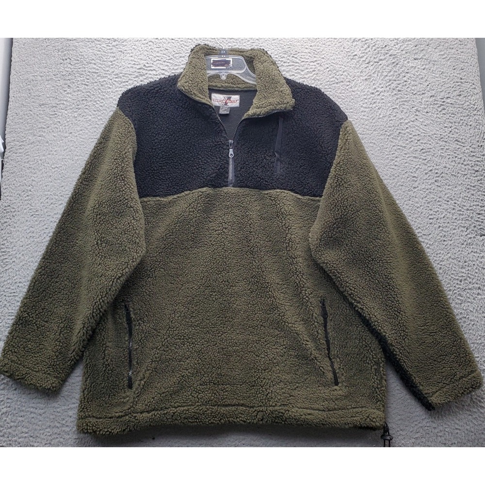 Wearfirst Fleece‎ Jacket Mens Large Multi Drawcord Adjustable Hem Quarter Zip